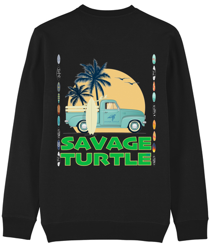 Sweater Premium Black Savage Turtle Surf Pick Up
