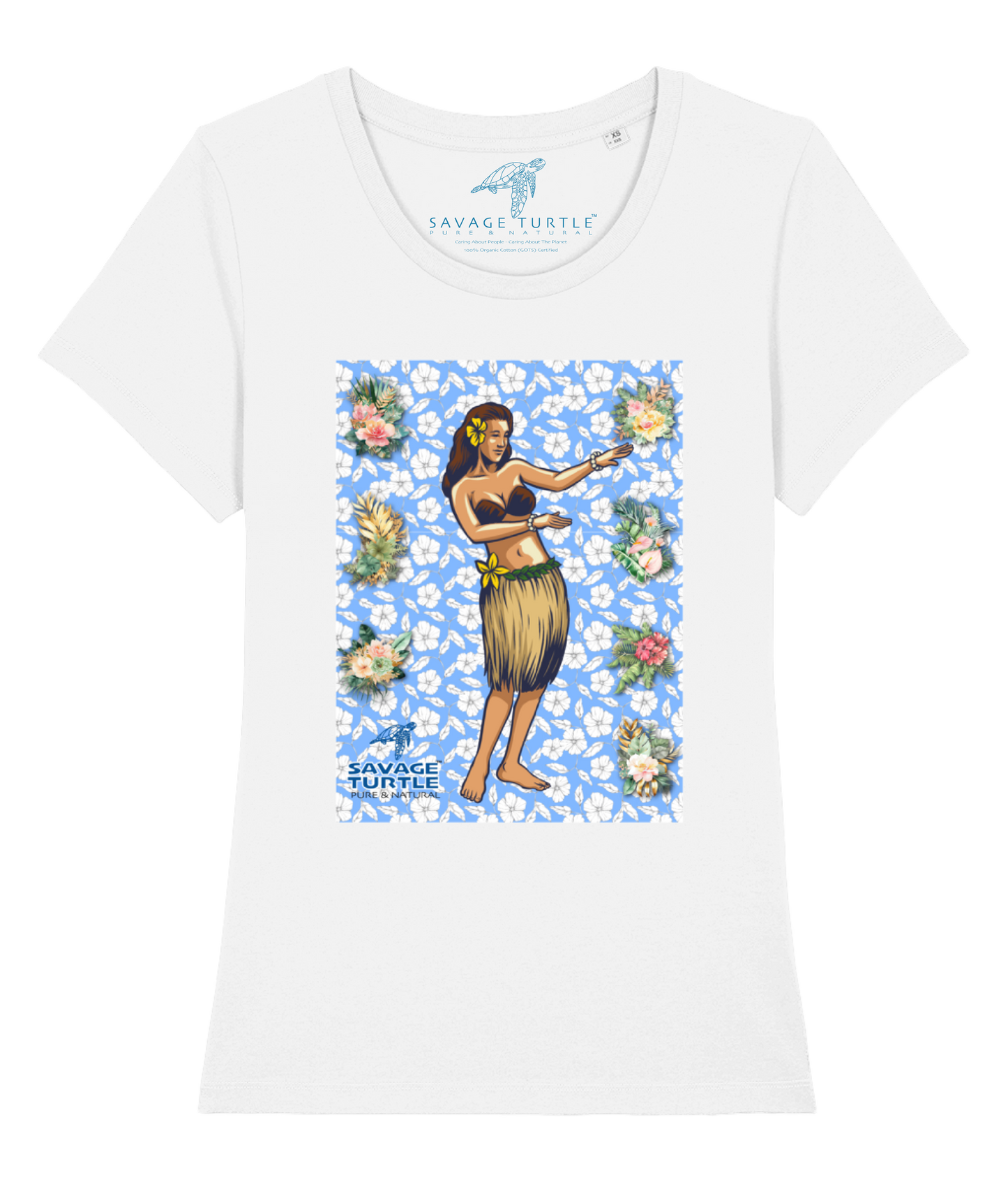 T-shirt White Ladies Polynesian Dancer