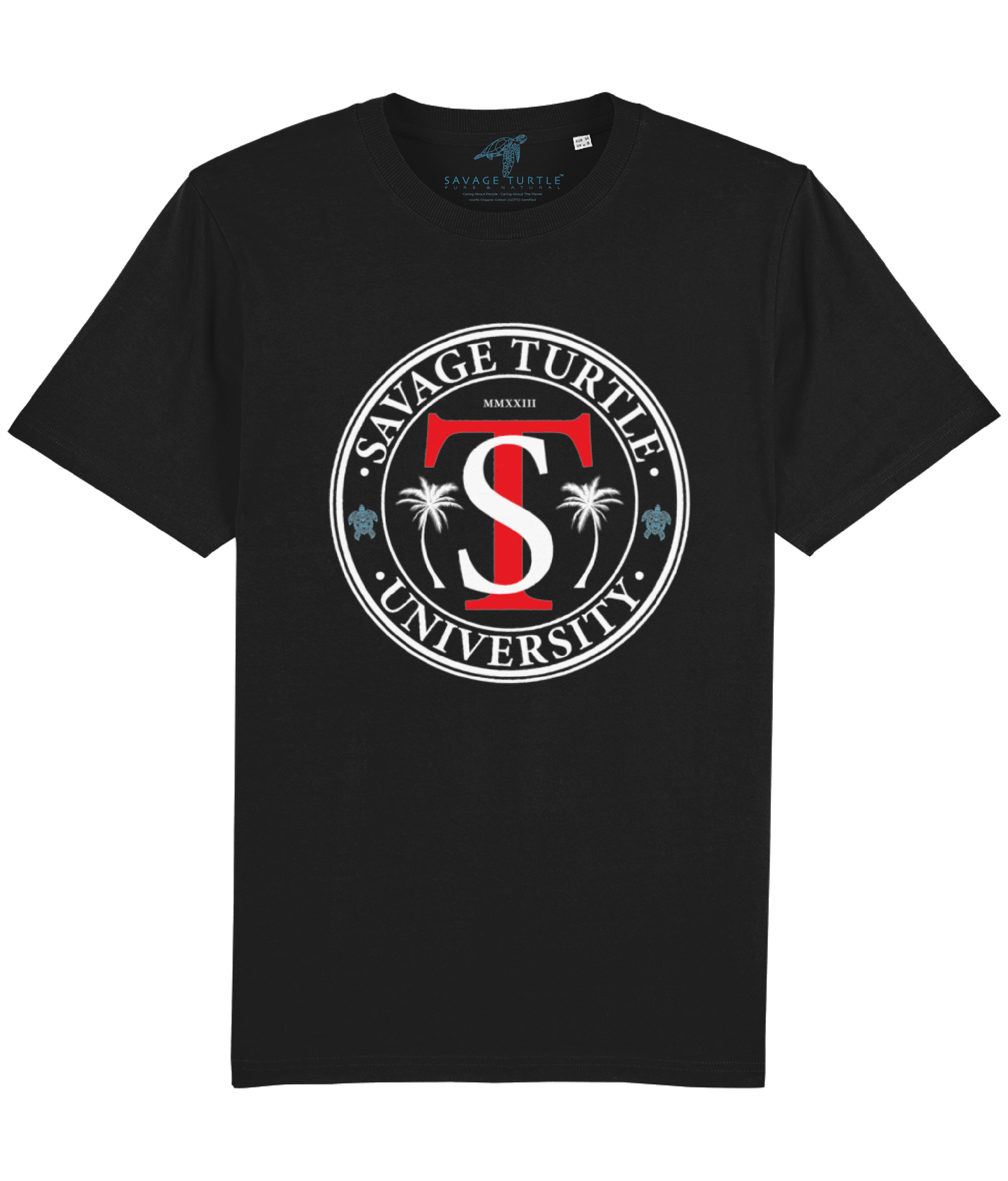 T-shirt Black Savage Turtle University