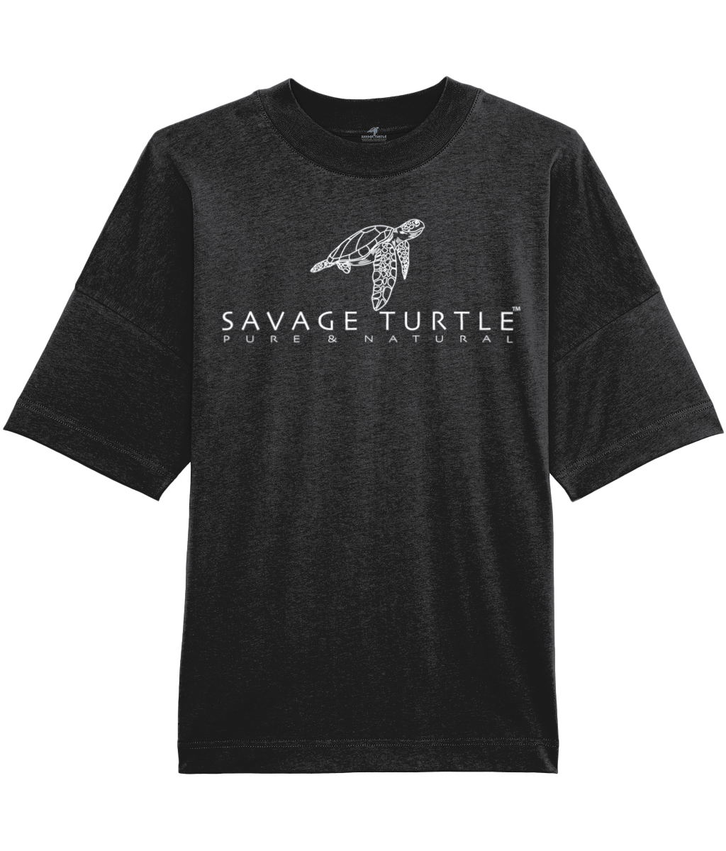 T-shirt Black Oversized Classic Savage Turtle Logo