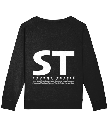 Ladies Sweater Black Savage Turtle ST