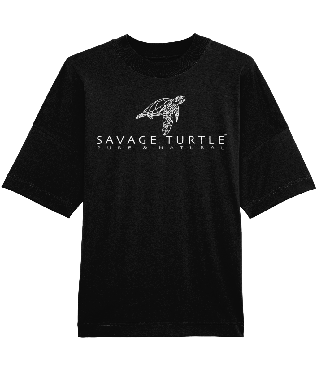 Black Oversized T-shirt Classic Savage Turtle Logo