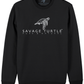 Premium Black Sweater Classic Savage Turtle Print